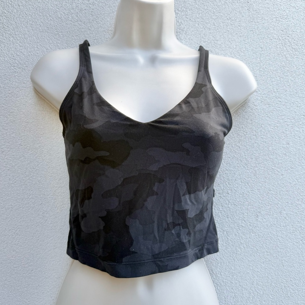Lululemon align tank top color heritage 365 camo deep coal multi size 6
